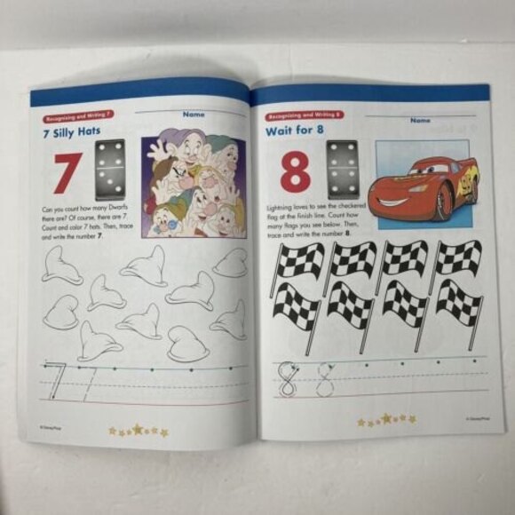 Disney Princess Learning Flash Cards 4 Pk PLUS 2 Disney Learning Skill Books NEW - Picture 7 of 7